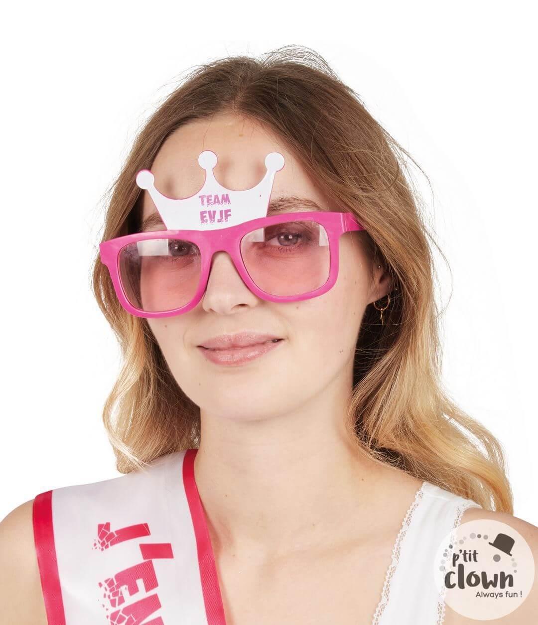 66612 lunettes rose enterrement vie de jeune fille evjf