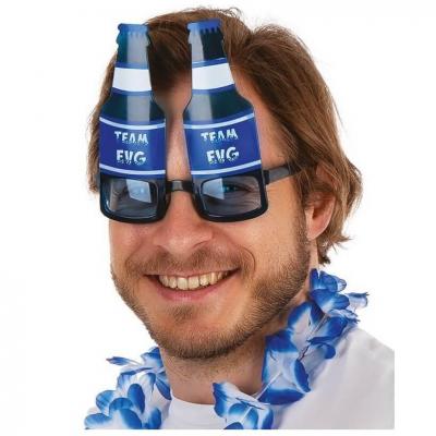 66614 paire de lunettes bouteille biere bleu enterrement vie de garcon evg