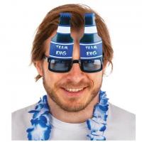 66614 paire de lunettes bouteille biere bleu enterrement vie de garcon evg
