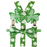 66636 accessoire deguisement fete st patrick bretelles lunettes et noeud papillon