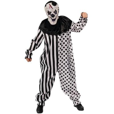 Costume Halloween en clown Arlequin d'horreur REF/66758 (Déguisement adulte homme taille S/M)