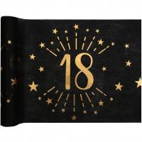 6787 chemin de table anniversaire 18ans noir et dore or metallique