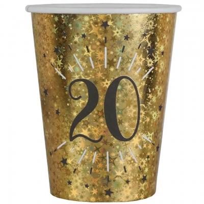 6788 20ans gobelet carton dore or metal