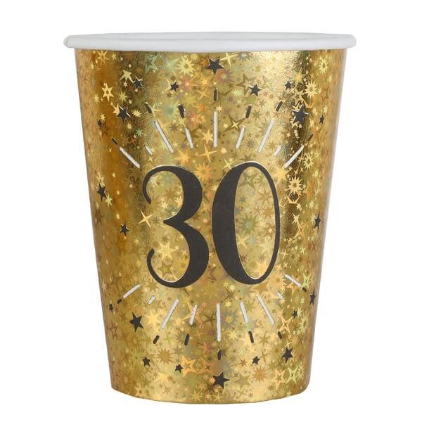 6788 gobelet anniversaire 30an dore or metallise
