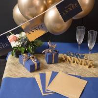 6805 decoration de table nappe airlaid bleu royal 10m