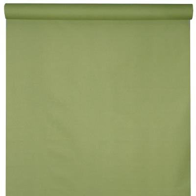 1 Nappe élégante rectangulaire Airlaid vert Olive/Sauge 120cm x 20m REF/6806