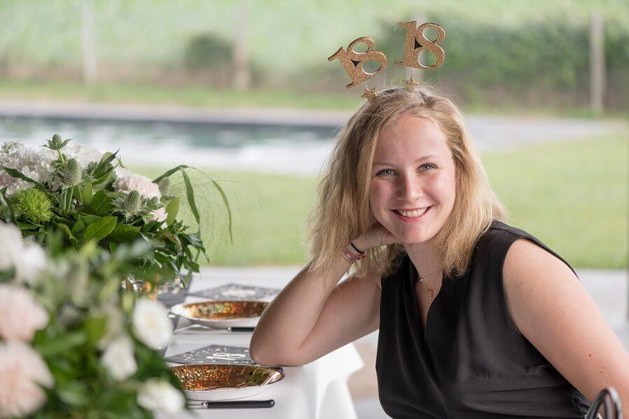 6824 serre tete anniversaire 18ans noir et dore or