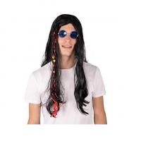 68604 perruque hippie deguisement fete noir