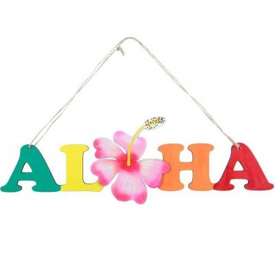 6862 suspension aloha pour decoration de salle theme des iles tropicales