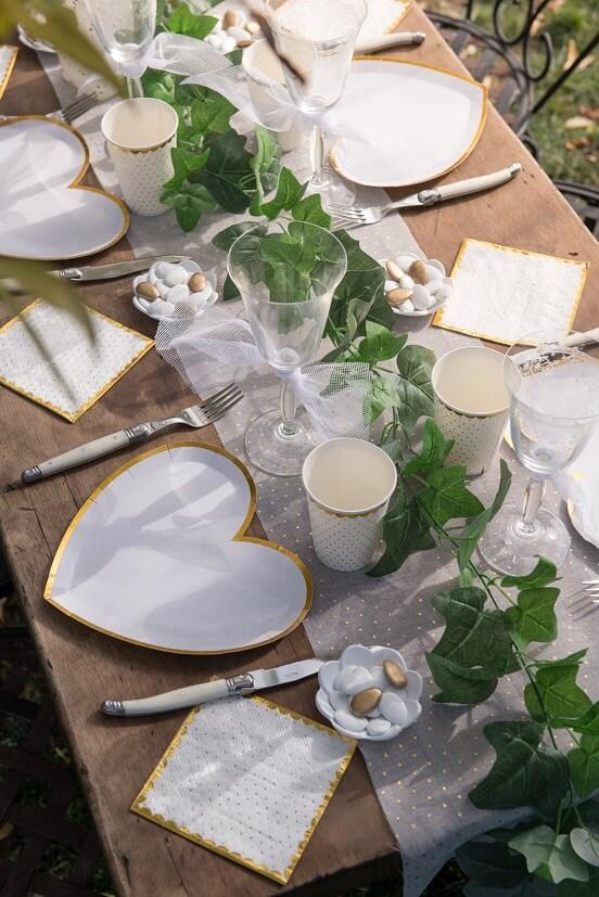 6893 decoration de table champetre nature guirlande de lierre verte