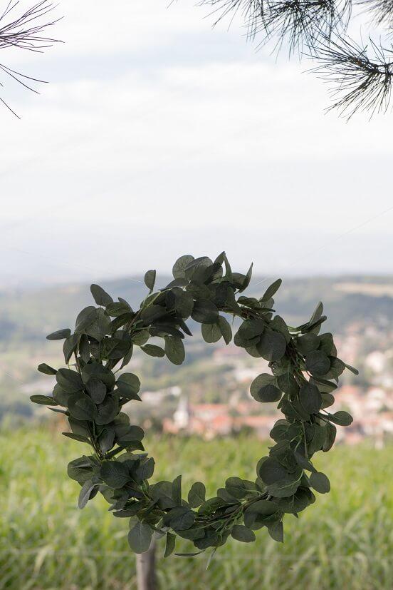 6894 decoration couronne eucalyptus nature champetre