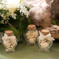 6929 contenant pot en verre coeur transparent creation de mariage dragees