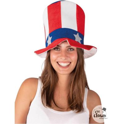 71520 accessoire de deguisement chapeau haut de forme amerique usa
