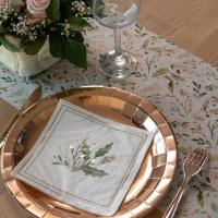 7169 decoration de table assiette rose gold metallisee