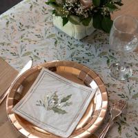 7169 decoration de table avec assiette rose gold metallisee