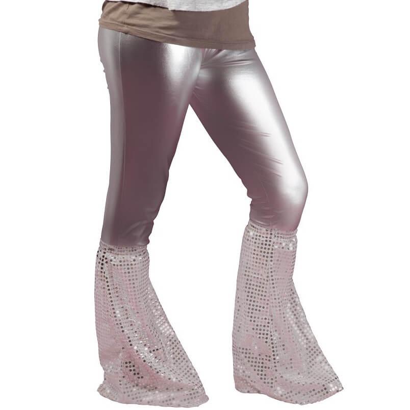 Déguisement Disco femme, tunique sequin argent