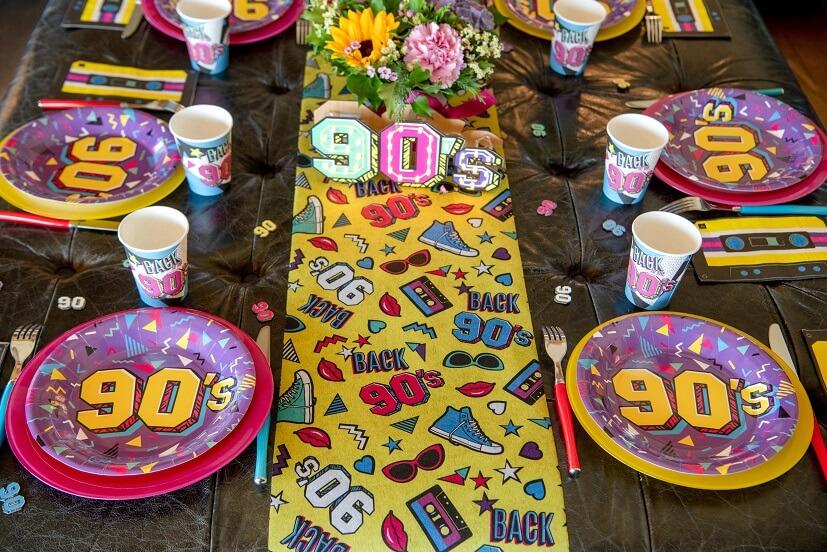 7278 decoration chemin de table fete annee 90