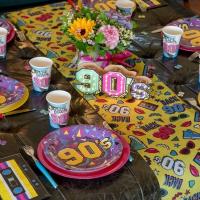 7279 decoration assiette en carton fete annee 90