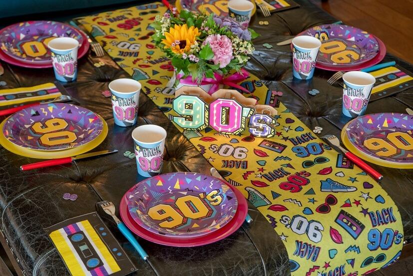 7279 decoration assiette en carton fete annee 90