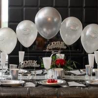 7295 ballon argent metallise 30cm en latex