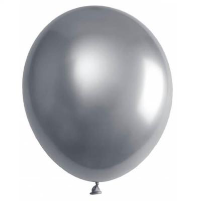 7295 ballon argent metallise 30cm en latex