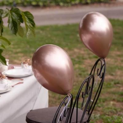 Ballon métal diamant en latex de 30 cm en rose gold (x6) REF/7295