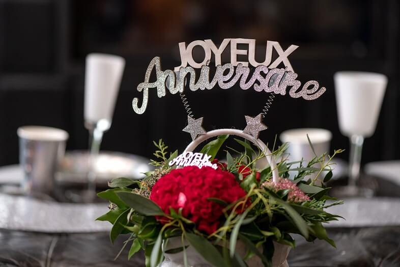 7368 serre tete anniversaire argent