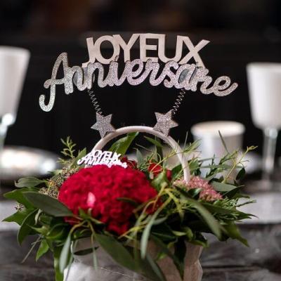 7368 serre tete anniversaire argent