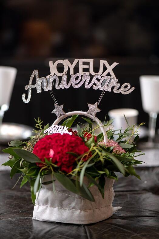 7368 serre tete joyeux anniversaire argent paillete