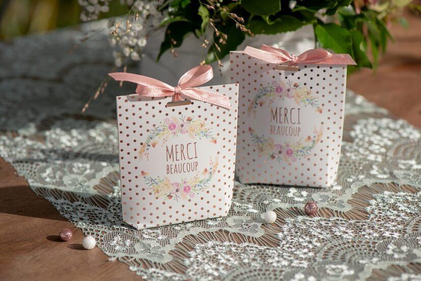 7386 contenant boite fleurie merci champetre confection dragee