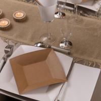 7408 assiette carton carree blanc 23cm