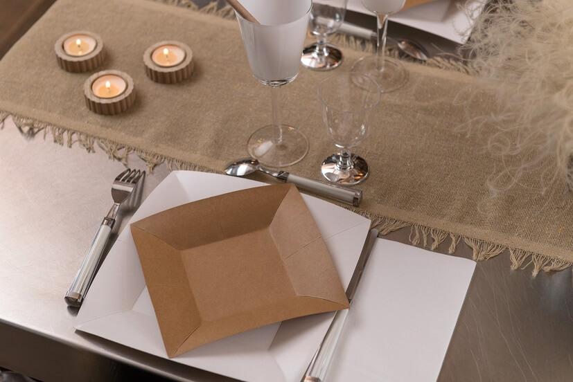 7408 assiette carton carree blanc 23cm