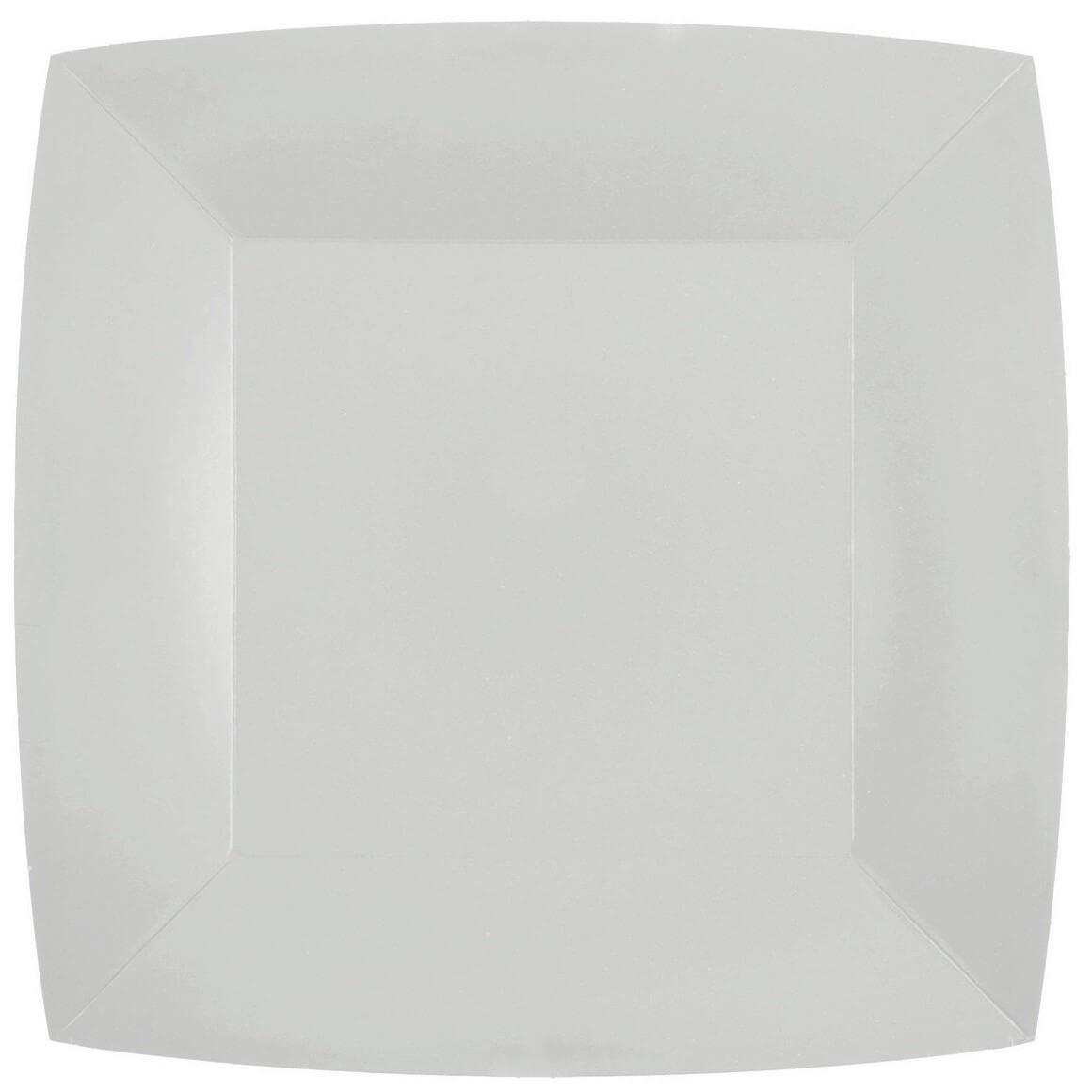 7408 assiette carton carree blanche 23cm