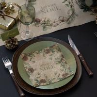 7409 22 cm decoration assiette carton biodegradable vert olive sauge