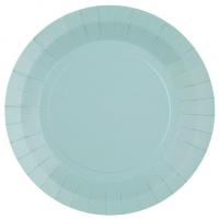 7409 assiette ronde bleu clair carton biodegradable 22cm