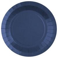 7409 assiette ronde bleu royal carton biodegradable 22cm