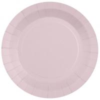 7409 assiette ronde rose clair carton biodegradable 22cm