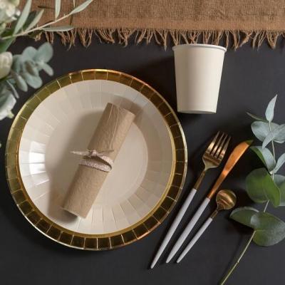 7409 assiette ronde ivoire carton biodegradable 22cm