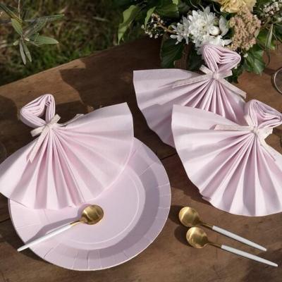7409 assiette ronde rose clair carton biodegradable 22cm