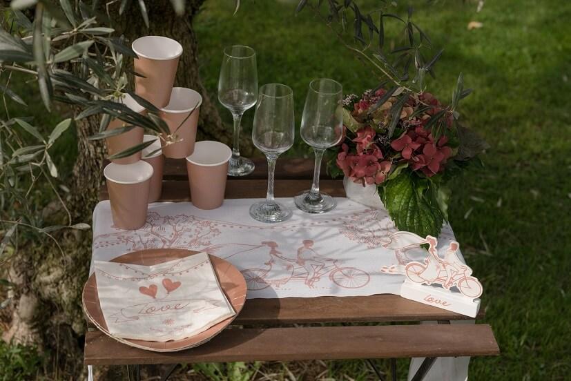 7410 decoration de table gobelet carton rose gold