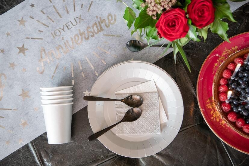 7410 decoration gobelet carton grsi argent