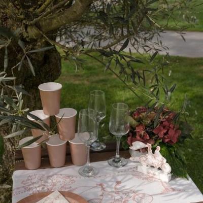 7410 decoration de table gobelet carton rose gold