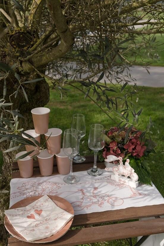 7410 decoration gobelet carton rose gold