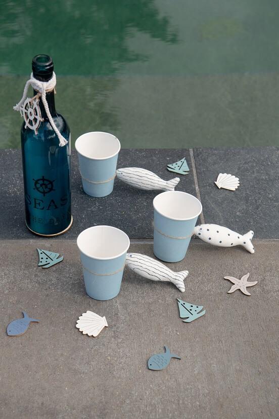 7410 verre carton bleu ciel