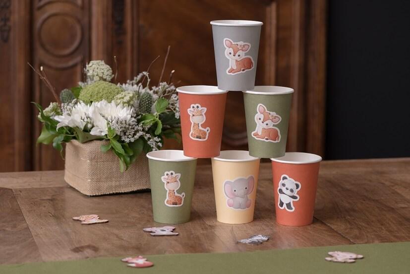 7410 verre gobelet en carton vert olive sauge