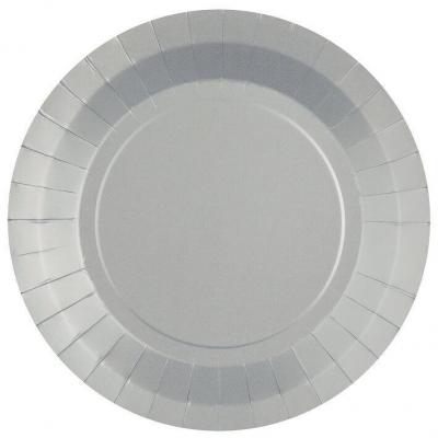 7411 petite assiette ronde carton biodegradable argent