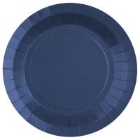 7411 petite assiette ronde carton biodegradable bleu royal