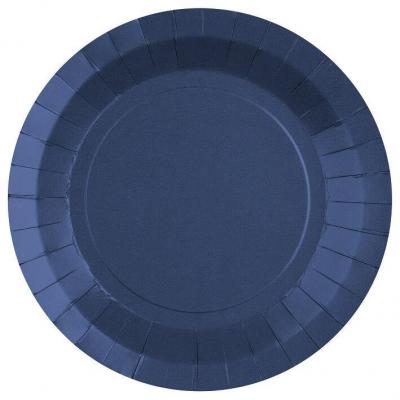 7411 petite assiette ronde carton biodegradable bleu royal