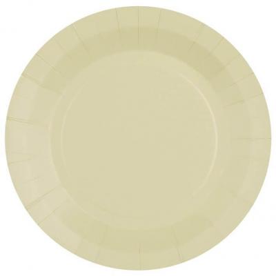 7411 petite assiette ronde carton biodegradable ivoire