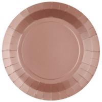 7411 petite assiette ronde carton biodegradable rose gold